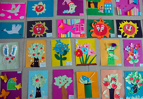 基础教研室举办2013级幼儿教育专业学生美术作品展