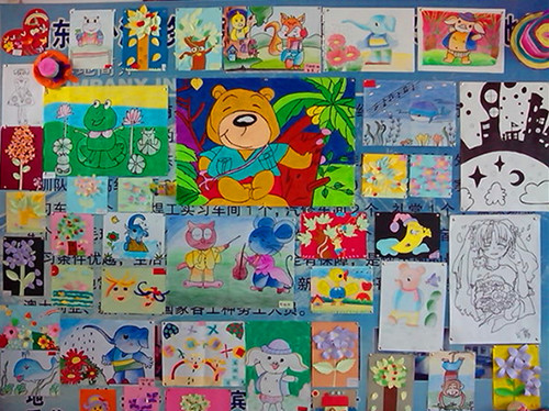 基础教研室举办2013级幼儿教育专业学生美术作品展